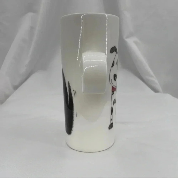Crown Trent Black Spotted Dogs Tall Mug White Coffee Cup Fine Bone China 14oz - Picture 4 of 10